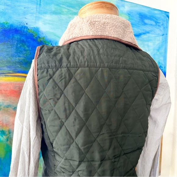 Daniel Cremieux Womens Olive Green Nylon Quilted Vest - Picture 9 of 10